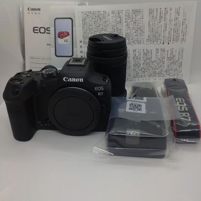 【全額返金保証】【最速発送】Canon デジタル一眼 EOS R7 RF-S18-150 IS STM レンズキット ブラック 新品未開封 即納OK