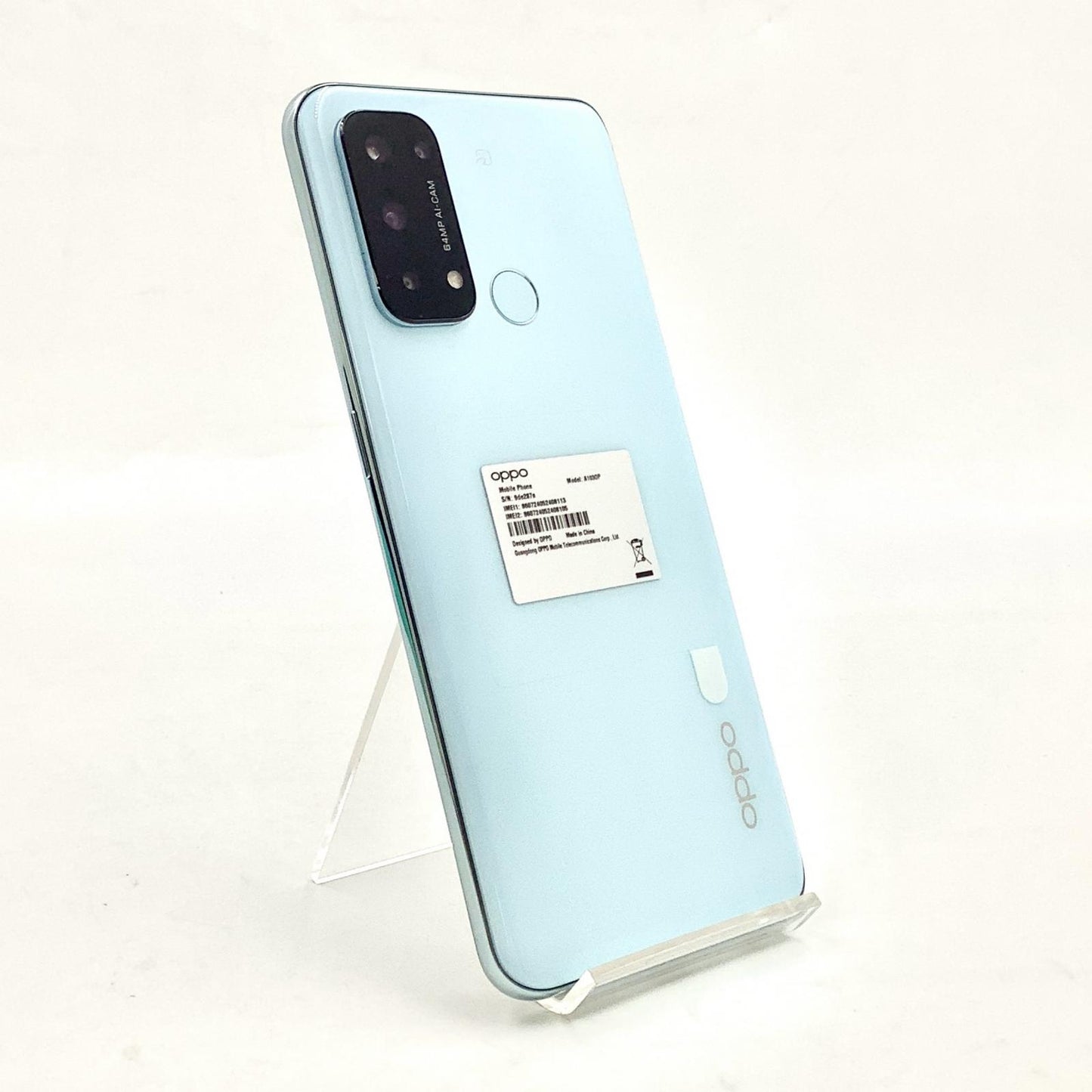 【全額返金保証】【最速発送】OPPO Reno 5:00 AM 128GB アイスブルー Softbank A103OP 白ロム 美品 動作確認済