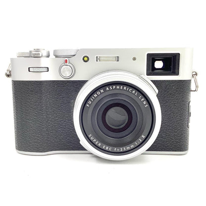 【全額返金保証】【最速発送】FUJIFILM コンパクトデジタルカメラ FUJIFILM X100V [シルバー] 美品 動作確認済