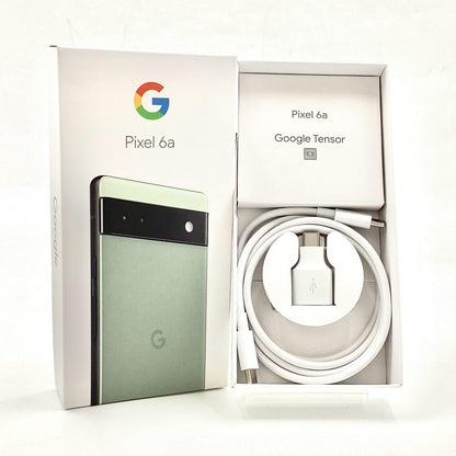 【全額返金保証】【最速発送】Google Pixel 6a 128GB Sage (セージ) au GB17L 白ロム 動作確認済