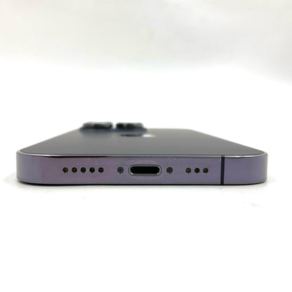 【全額返金保証】【最速発送】Apple iPhone iPhone 14 Pro 128GB ディープパープル docomo 動作確認済 87%