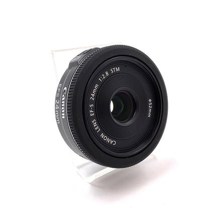 【全額返金保証】【最速発送】Canon EF-S24mm F2.8 STM　ブラック 超美品 動作確認済