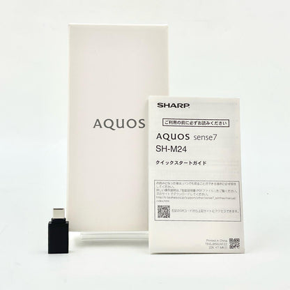 【全額返金保証】【最速発送】SHARP AQUOS sense7 128GB ブラック SIMフリー SH-M24 白ロム 動作確認済