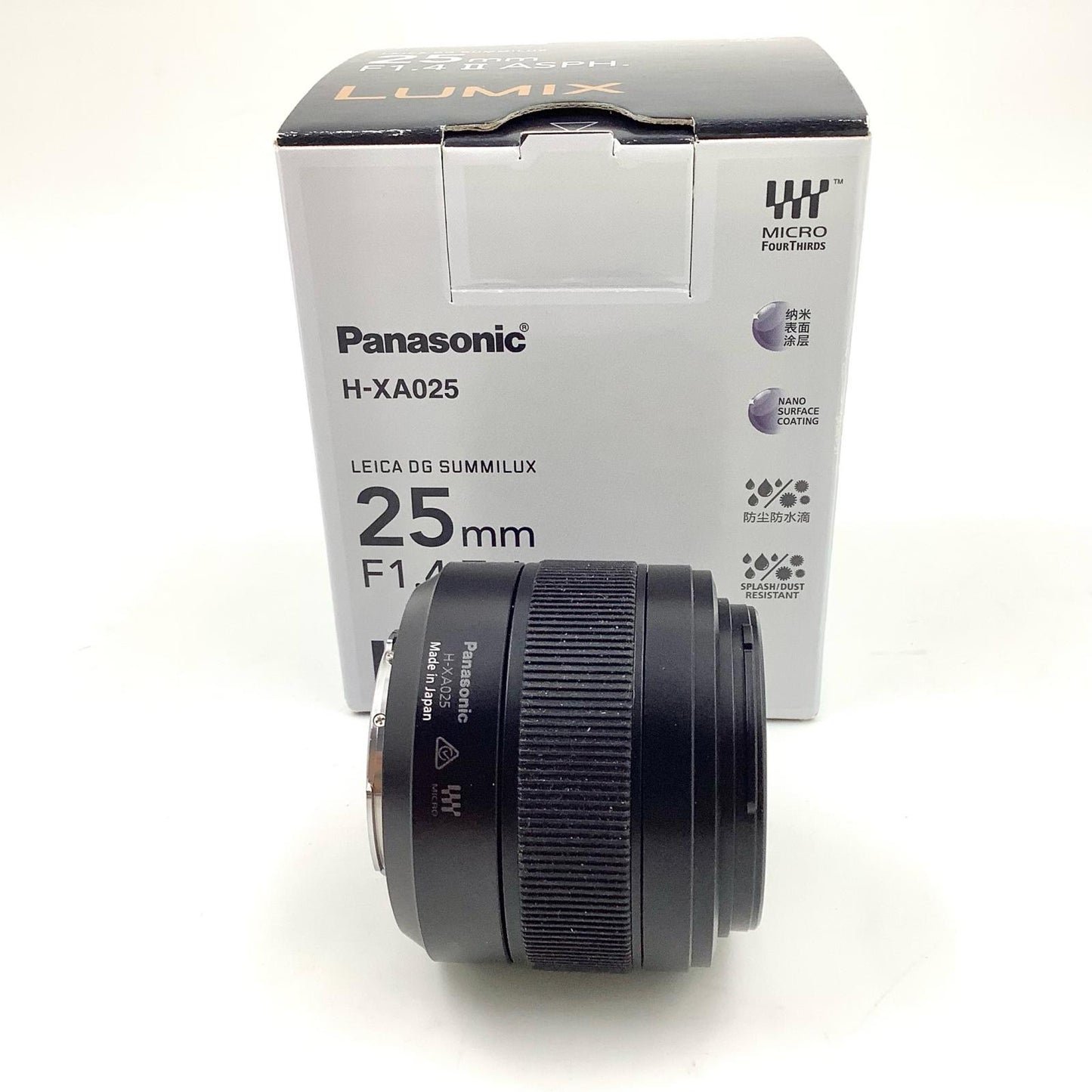 【全額返金保証】【最速発送】Panasonic LEICA DG SUMMILUX 25mm/F1.4 II ASPH. H-XA025 動作確認済