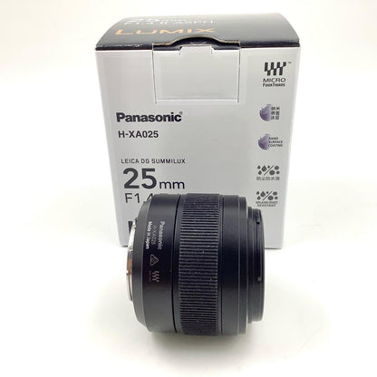 【全額返金保証】【最速発送】Panasonic LEICA DG SUMMILUX 25mm/F1.4 II ASPH. H-XA025 動作確認済