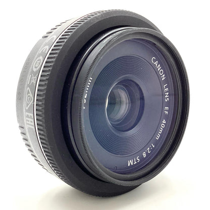 【全額返金保証】【最速発送】Canon EF40mm F2.8 STM　ブラック 美品 動作確認済