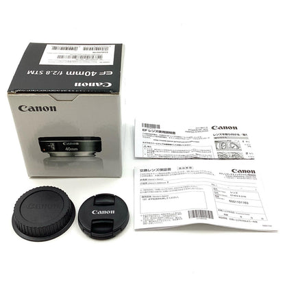 【全額返金保証】【最速発送】Canon EF40mm F2.8 STM　ブラック 美品 動作確認済