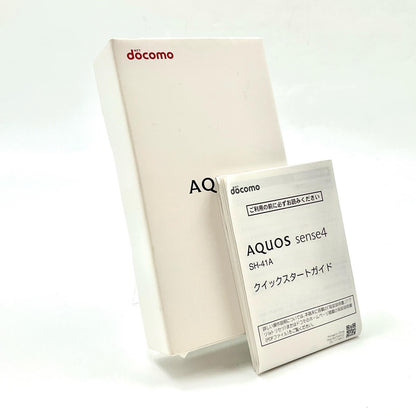 【全額返金保証】【最速発送】SHARP AQUOS sense4 64GB Black docomo SH-41A 白ロム 動作確認済