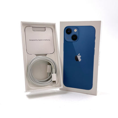 【全額返金保証】【最速発送】Apple iPhone iPhone 13 mini 256GB ブルー au 美品 動作確認済 85%