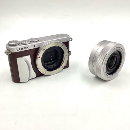 【全額返金保証】【最速発送】Panasonic デジタル一眼 LUMIX DMC-GM1SK-T レンズキット [ブラウン] ブラウン 美品 動作確認済