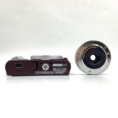 【全額返金保証】【最速発送】Panasonic デジタル一眼 LUMIX DMC-GM1SK-T レンズキット [ブラウン] ブラウン 美品 動作確認済