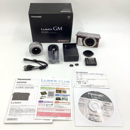 【全額返金保証】【最速発送】Panasonic デジタル一眼 LUMIX DMC-GM1SK-T レンズキット [ブラウン] ブラウン 美品 動作確認済