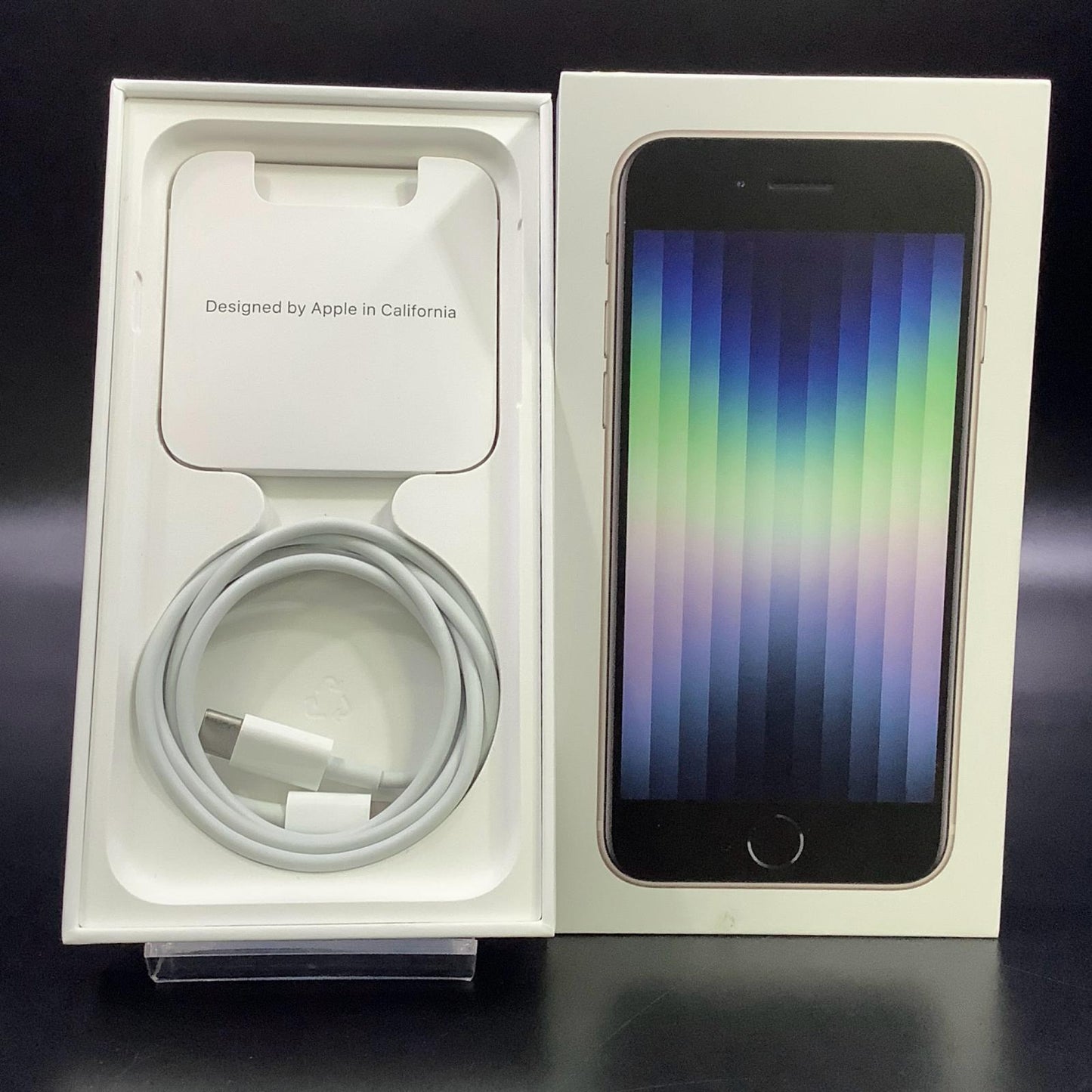 【全額返金保証】【最速発送】Apple iPhone iPhone SE（第3世代） 64GB スターライト au 白ロム 動作確認済 80%