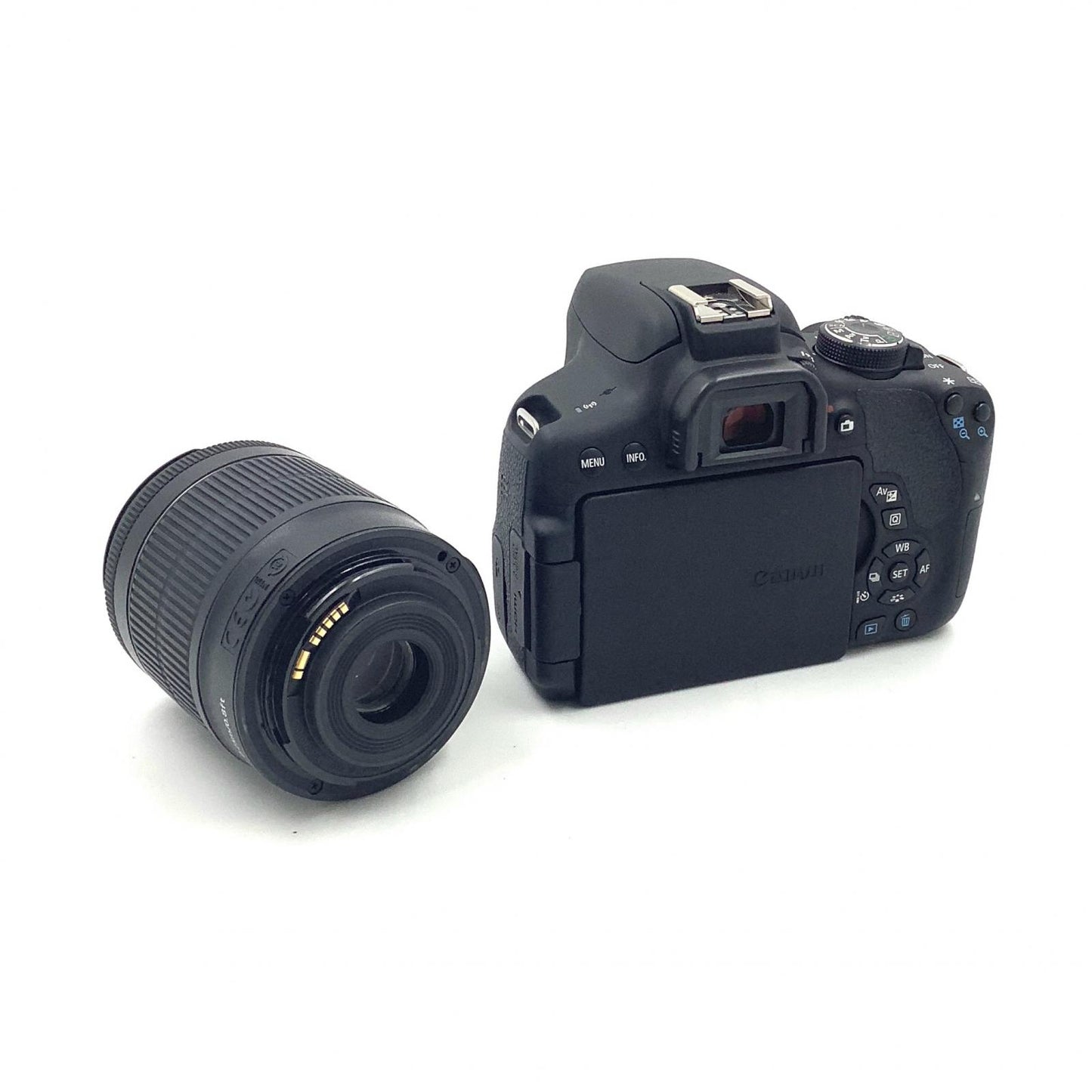 【全額返金保証】【最速発送】Canon デジタル一眼 EOS Kiss X8i EF-S18-55 IS STM レンズキット ブラック 美品 動作確認済