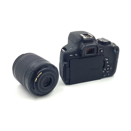 【全額返金保証】【最速発送】Canon デジタル一眼 EOS Kiss X8i EF-S18-55 IS STM レンズキット ブラック 美品 動作確認済