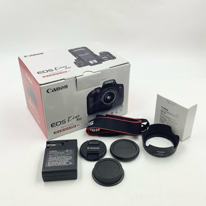 【全額返金保証】【最速発送】Canon デジタル一眼 EOS Kiss X8i EF-S18-55 IS STM レンズキット ブラック 美品 動作確認済