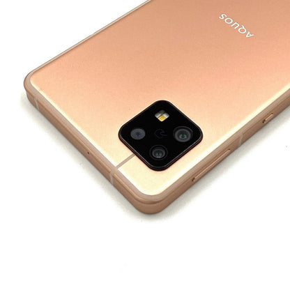 【全額返金保証】【最速発送】SHARP AQUOS sense6s 64GB ライトカッパー au SIMフリー SHG07 白ロム 美品 動作確認済