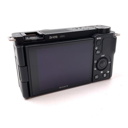 【全額返金保証】【最速発送】Sony デジタル一眼 VLOGCAM ZV-E10L パワーズームレンズキット ブラック 美品 動作確認済