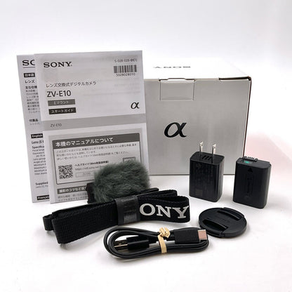 【全額返金保証】【最速発送】Sony デジタル一眼 VLOGCAM ZV-E10L パワーズームレンズキット ブラック 美品 動作確認済
