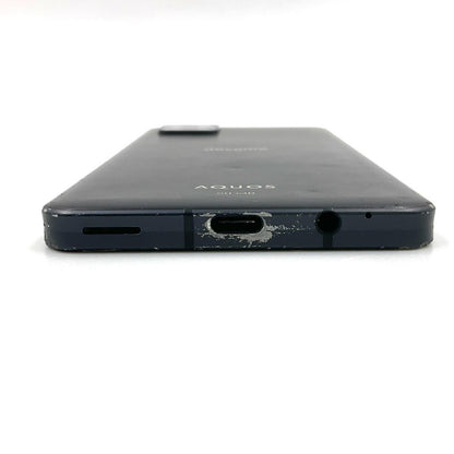 【最速発送】SHARP AQUOS sense6 64GB ブラック docomo SH-54B 白ロム【難有】