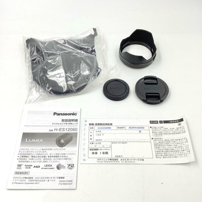 【全額返金保証】【最速発送】Panasonic LEICA DG VARIO-ELMARIT 12-60mm/F2.8-4.0 ASPH./POWER O.I.S. H-ES12060 美品 動作確認済