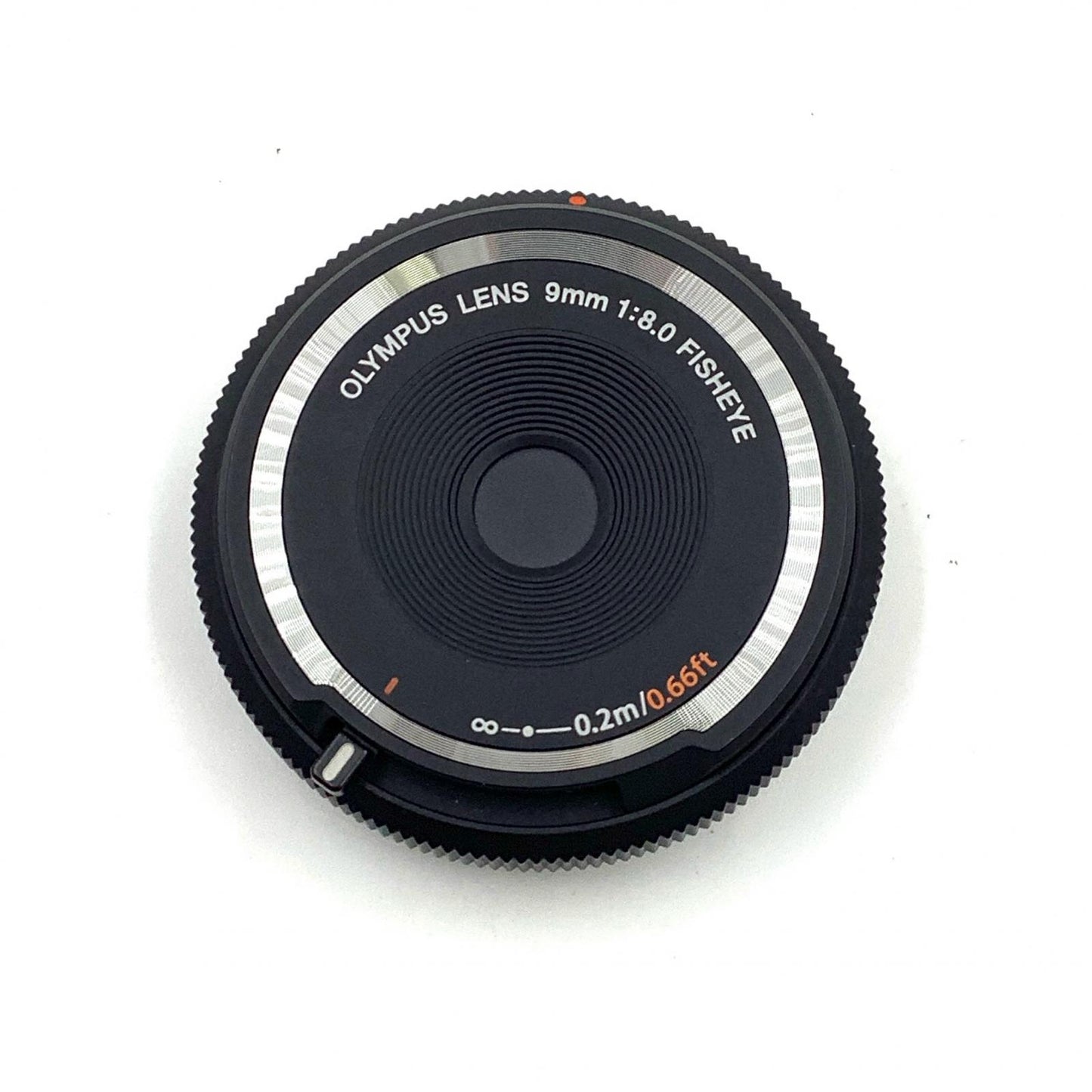 【全額返金保証】【最速発送】OLYMPUS フィッシュアイボディーキャップレンズ BCL-0980 [ブラック] 美品 動作確認済