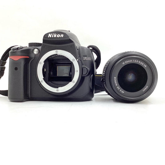 【全額返金保証】【最速発送】Nikon デジタル一眼 D5000 レンズキット ブラック 動作確認済
