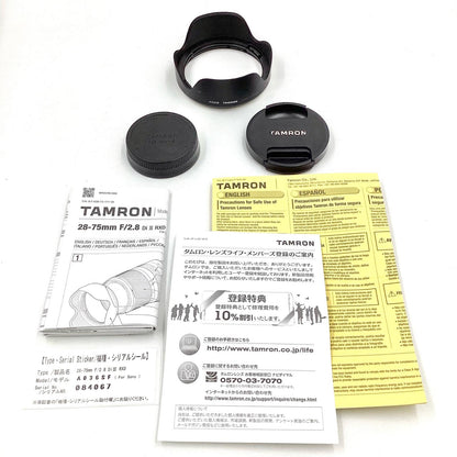 【全額返金保証】【最速発送】TAMRON 28-75mm F/2.8 Di III RXD (Model A036) 動作確認済