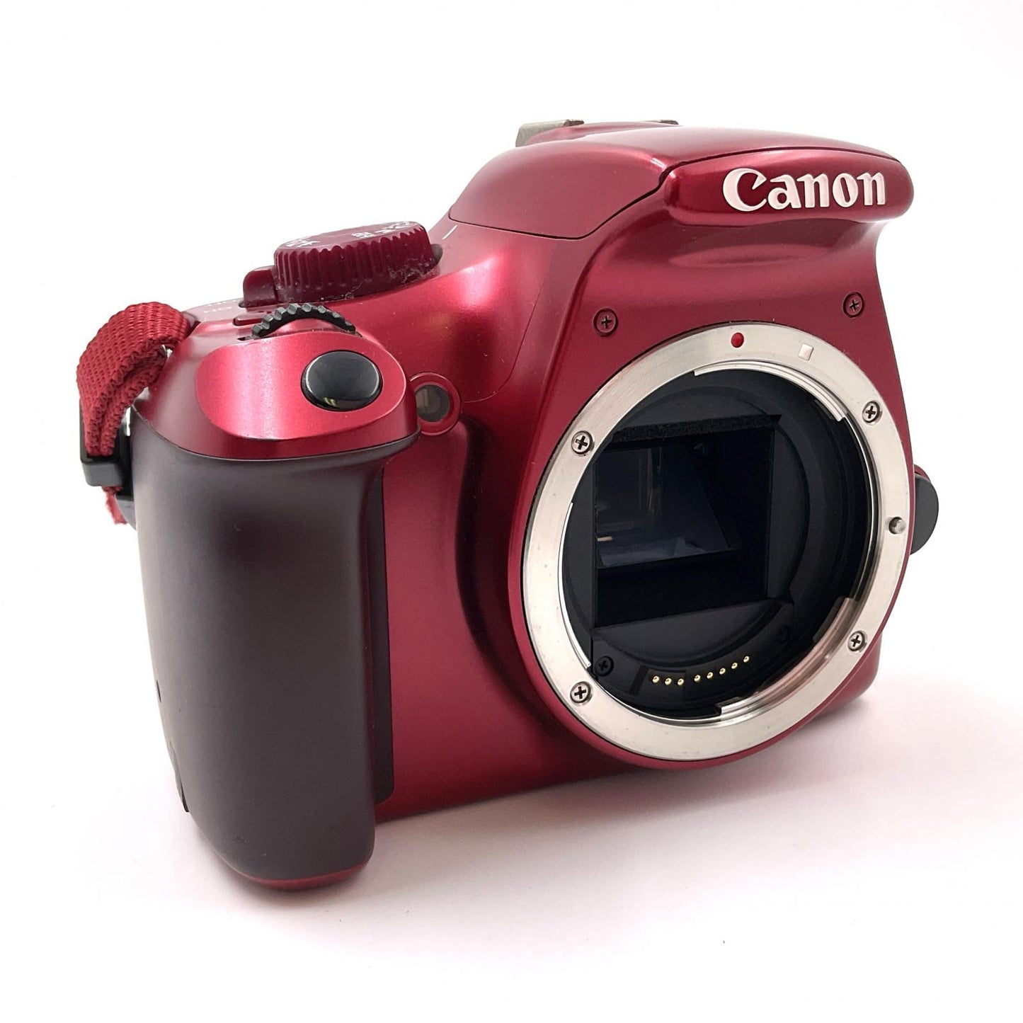 【全額返金保証】【最速発送】Canon デジタル一眼 EOS Kiss X50 EF-S18-55 IS II レンズキット レッド レッド 動作確認済