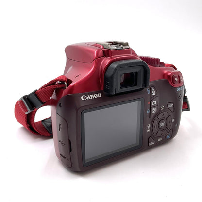【全額返金保証】【最速発送】Canon デジタル一眼 EOS Kiss X50 EF-S18-55 IS II レンズキット レッド レッド 動作確認済