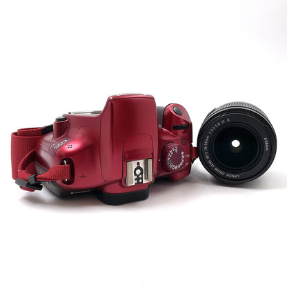【全額返金保証】【最速発送】Canon デジタル一眼 EOS Kiss X50 EF-S18-55 IS II レンズキット レッド レッド 動作確認済