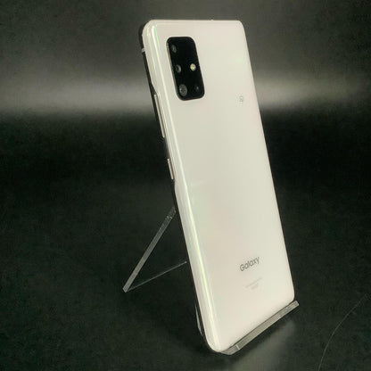 【全額返金保証】【最速発送】SAMSUNG Galaxy A51 5G 128GB プリズムブリックスホワイト au SCG07 白ロム 動作確認済