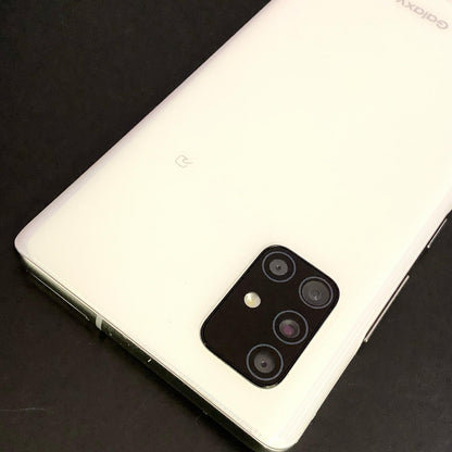 【全額返金保証】【最速発送】SAMSUNG Galaxy A51 5G 128GB プリズムブリックスホワイト au SCG07 白ロム 動作確認済