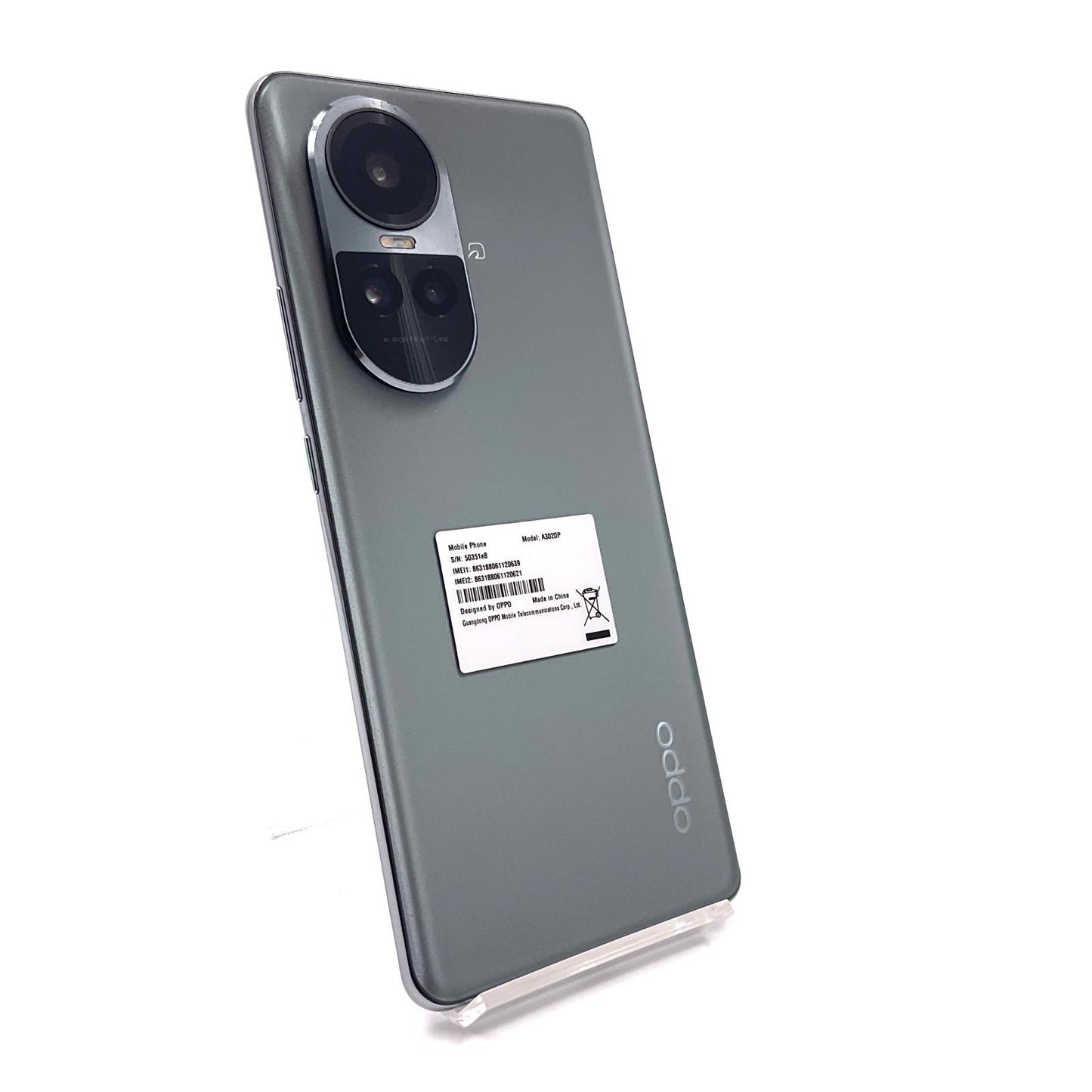 【全額返金保証】【最速発送】OPPO Reno 10 Pro5G 256GB シルバーグレー Softbank SIMフリー A302P 白ロム 動作確認済
