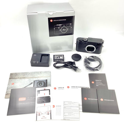 【全額返金保証】【最速発送】Leica デジタル一眼 M10 モノクローム Typ 6376 ボディ ブラック 美品 動作確認済