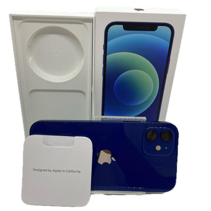 【全額返金保証】【最速発送】Apple iPhone iPhone 12 64GB ブルー au 白ロム 美品 動作確認済 86%