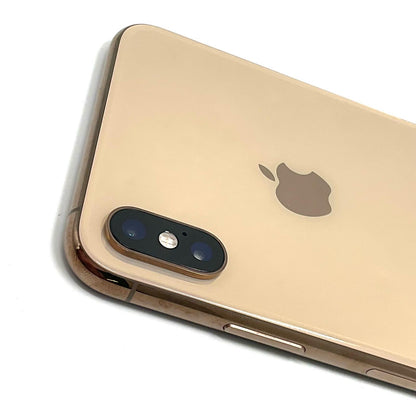【全額返金保証】【最速発送】Apple iPhone iPhone XS Max 64GB ゴールド au 白ロム 動作確認済 96%
