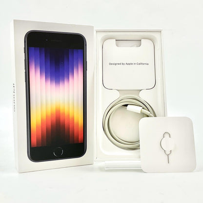 【全額返金保証】【最速発送】Apple iPhone iPhone SE（第3世代） 64GB ミッドナイト docomo 白ロム 動作確認済 85%