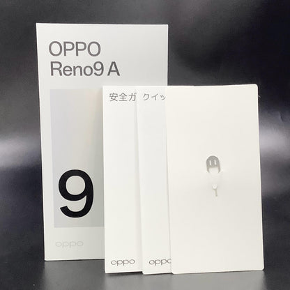 【全額返金保証】【最速発送】OPPO Reno 9 A 128GB ムーンホワイト 楽天モバイル CPH2523 白ロム 動作確認済