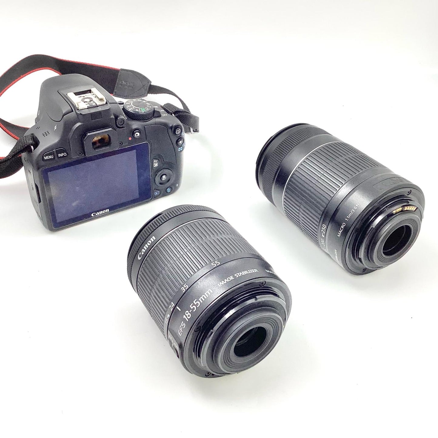 【全額返金保証】【最速発送】Canon デジタル一眼 EOS Kiss X7 ダブルズームキット ブラック 動作確認済