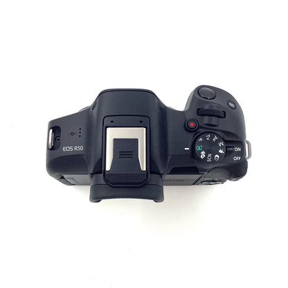 【全額返金保証】【最速発送】Canon デジタル一眼 EOS R50 ダブルズームキット [ブラック] ブラック 超美品 動作確認済