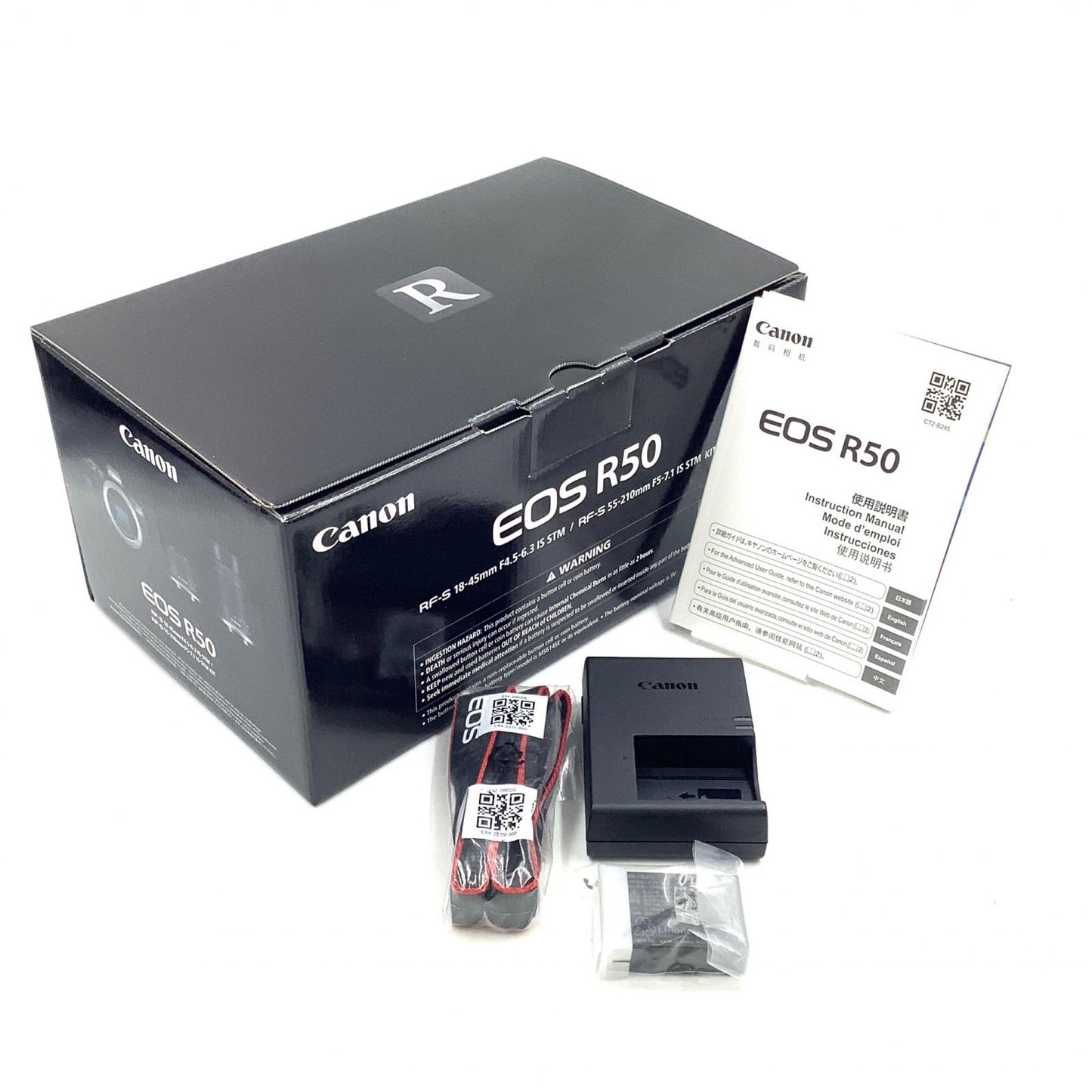 【全額返金保証】【最速発送】Canon デジタル一眼 EOS R50 ダブルズームキット [ブラック] ブラック 超美品 動作確認済