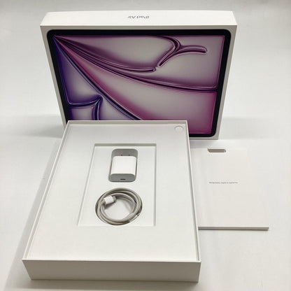 【全額返金保証】【最速発送】Apple iPad Air 13インチ 第7世代 128GB パープル Wi-Fi 美品 動作確認済