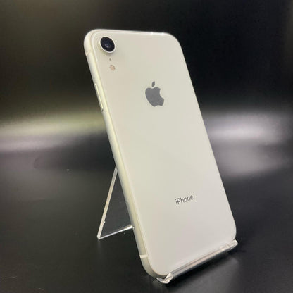 【全額返金保証】【最速発送】Apple iPhone iPhone XR 128GB ホワイト au 白ロム 動作確認済 82%
