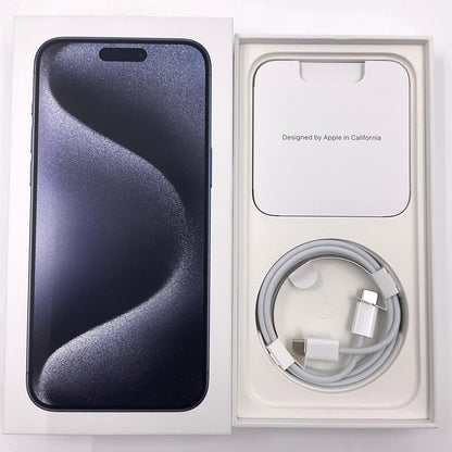 【全額返金保証】【最速発送】Apple iPhone iPhone 15 Pro Max 256GB ブルーチタニウム SIMフリー 白ロム 動作確認済 99%
