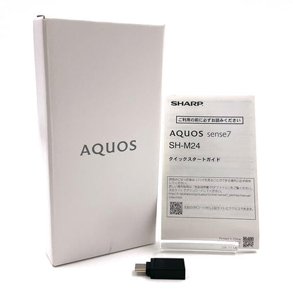 【全額返金保証】【最速発送】SHARP AQUOS sense7 128GB ブルー SIMフリー SH-M24 白ロム 動作確認済