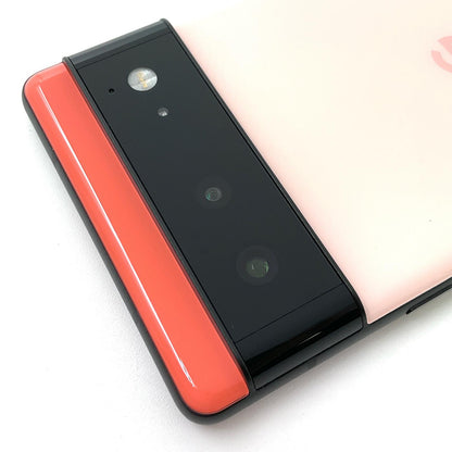 【全額返金保証】【最速発送】Google Pixel 6 128GB Kinda Coral au GR1YH 白ロム 美品 動作確認済