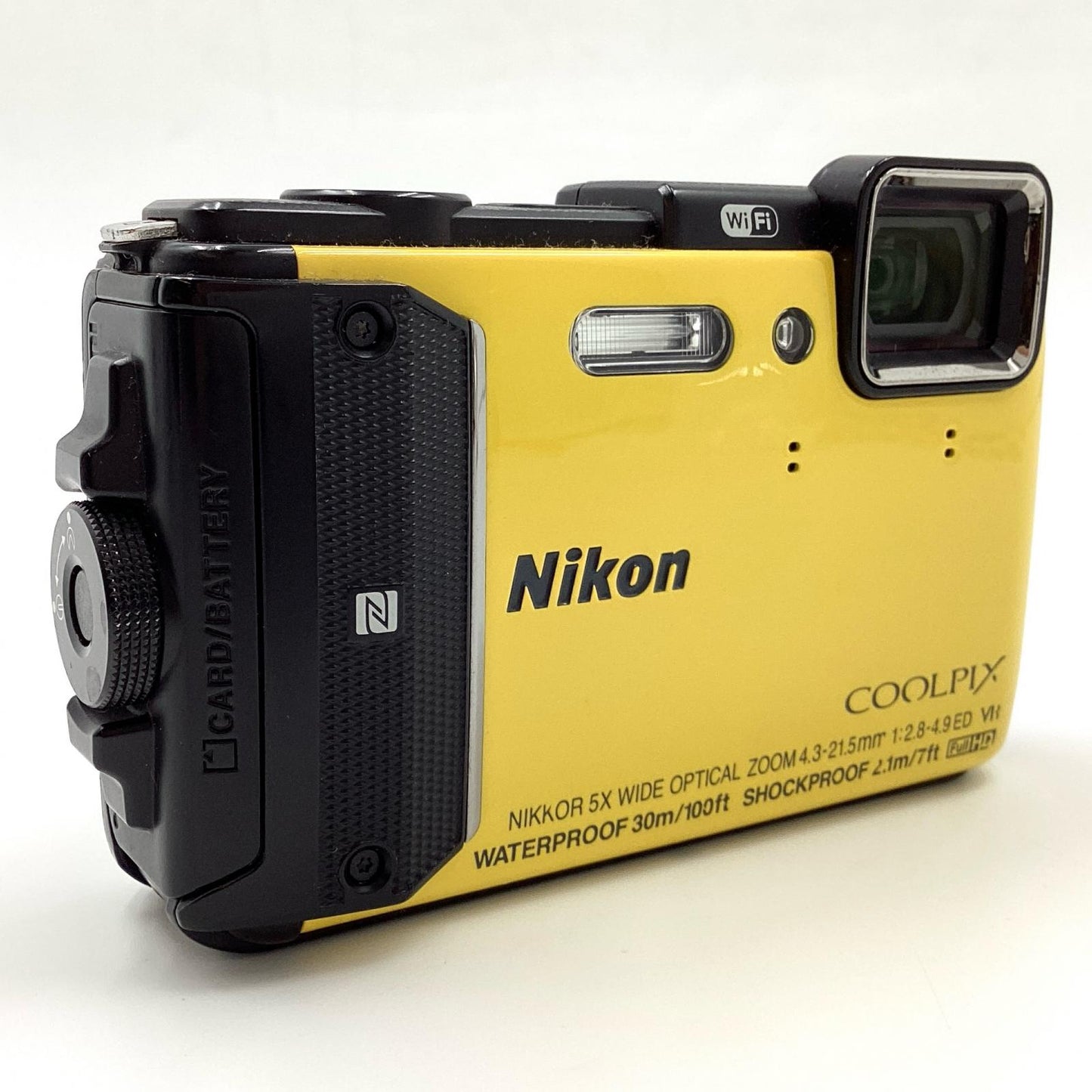 【全額返金保証】【最速発送】Nikon コンパクトデジタルカメラ COOLPIX AW130　イエロー 動作確認済
