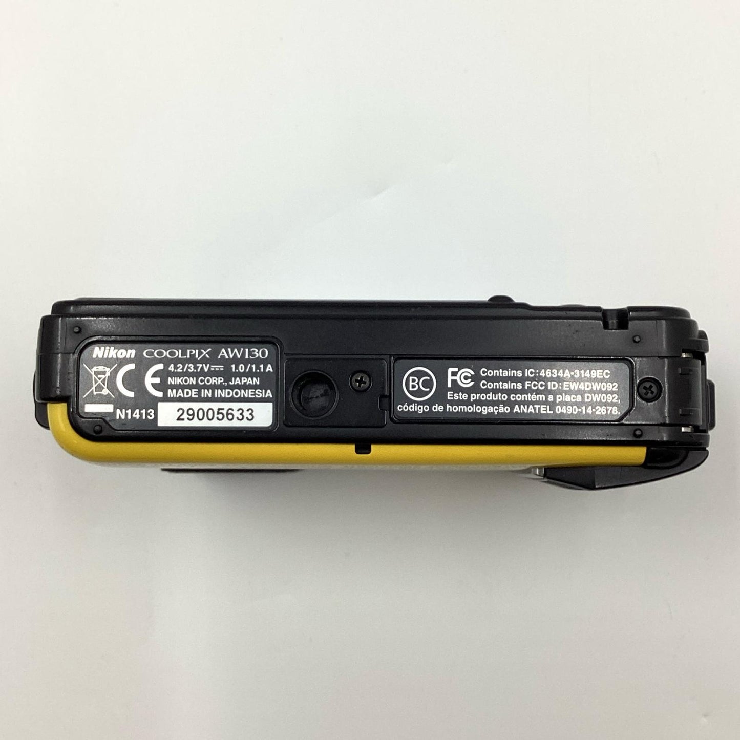 【全額返金保証】【最速発送】Nikon コンパクトデジタルカメラ COOLPIX AW130　イエロー 動作確認済