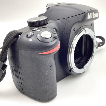 【全額返金保証】【最速発送】Nikon デジタル一眼 D3200 ブラック 動作確認済